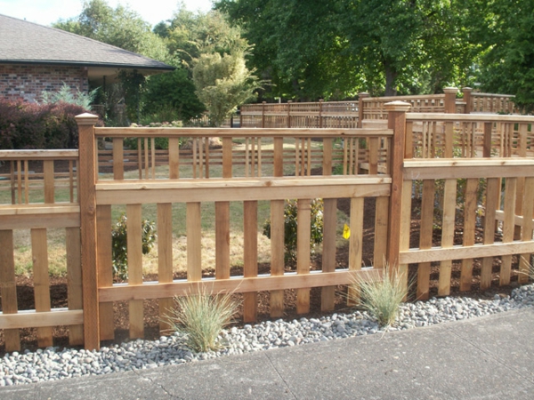 Vrtna ograda Drvo vrt dizajn ideja