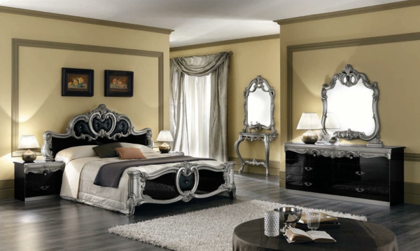 意大利卧室优雅的床模型