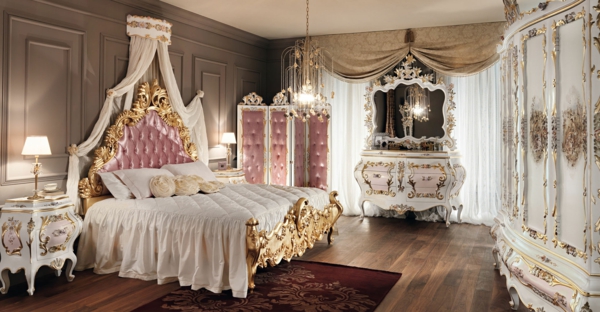 意大利卧室，美丽的，床的设计