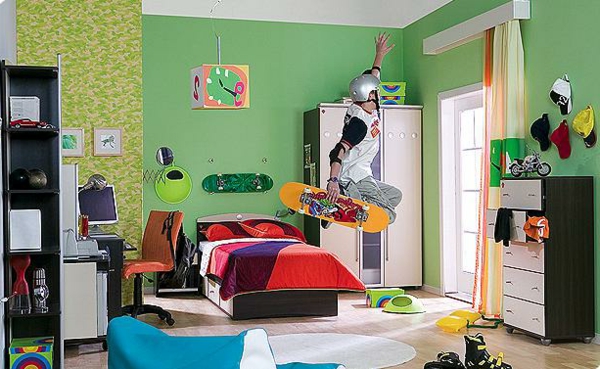 spavaća soba za mlade set-zeleno-zid