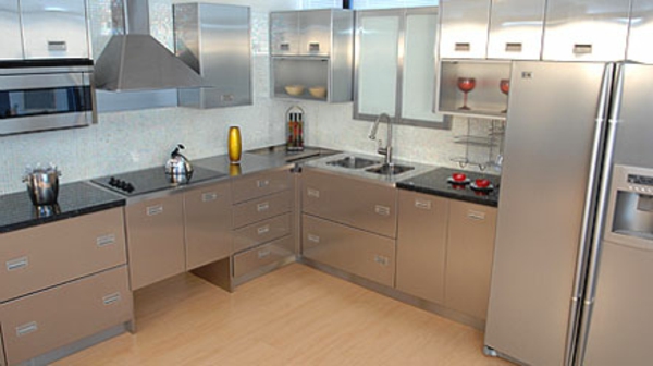 厨房水槽不锈钢厨房 - 现代厨房台面
