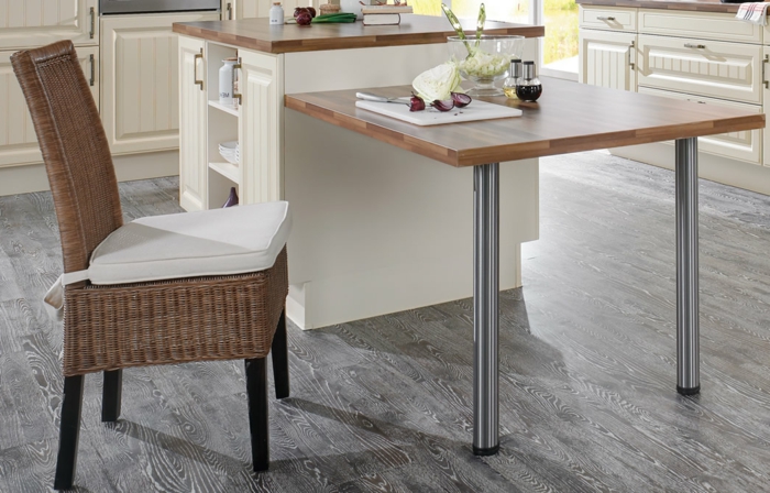 propres-build-chaises-de-bois-simple-modèle-cuisine table-