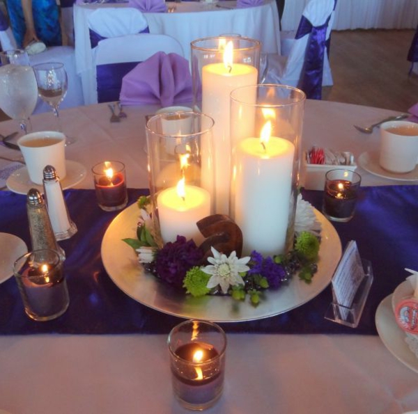κεριά-πολύ όμορφα-φθινόπωρο-διακοσμητικά-πολλά κεριά στο τραπέζι
