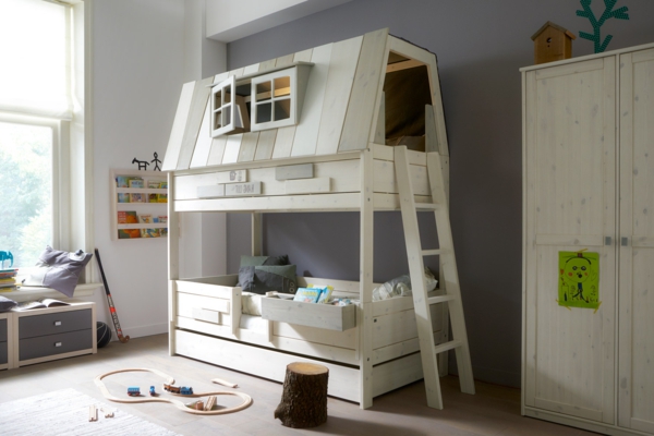 gyermek játszóház-önépítkezés-ház-lépcsővel - fehér árnyalat