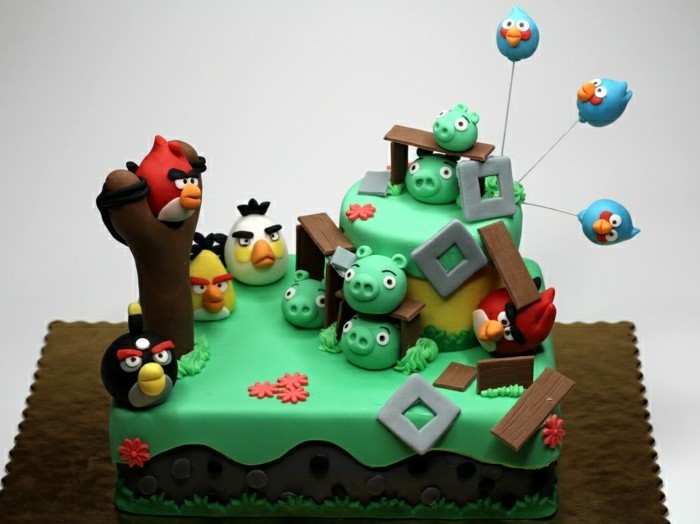 niños cumpleaños de la torta-enojado-pájaro de inspiración