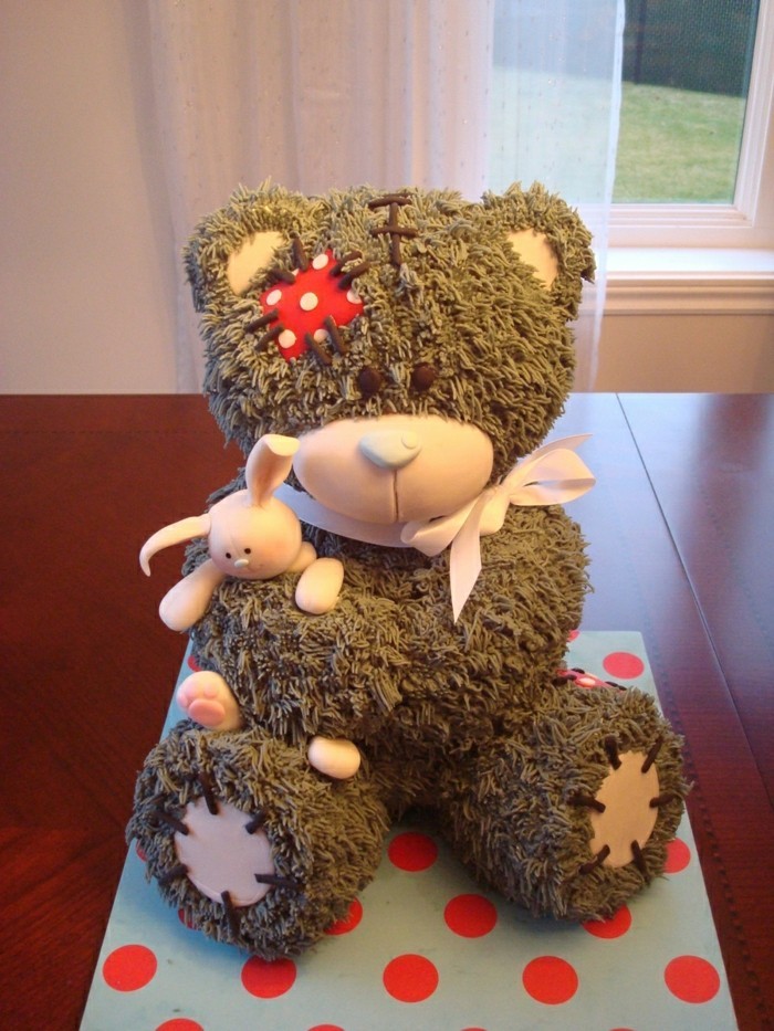 ילדי יום הולדת עוגת דובים-המניע-על-מצחיק-מודל-פאי-עבור-קטן-ילדים