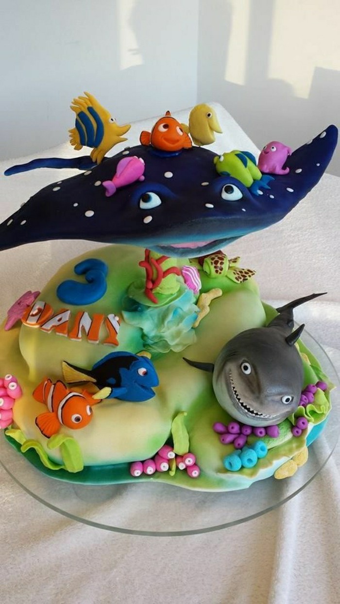 niños cumpleaños de la torta-Steam-hermosa-diseño