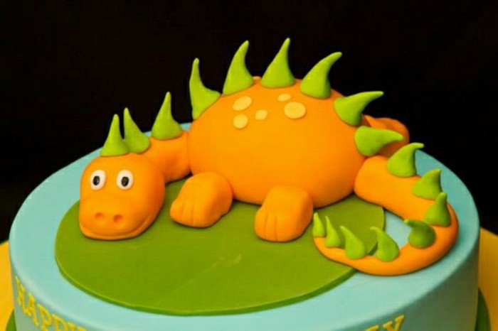 niños torta-la-cumpleaños-vez-modelo-dragón figurilla