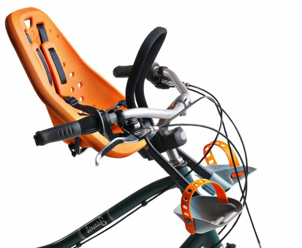 儿童座椅自行车橙色自行车座椅前