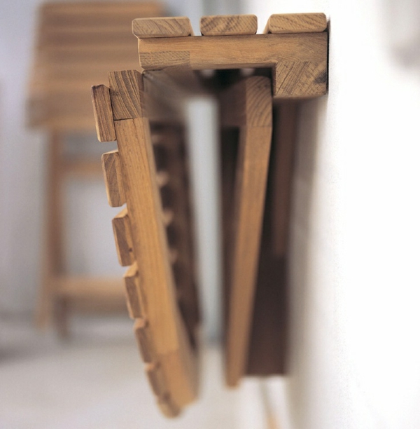 折叠桌 - 木折叠桌 - 折叠桌 - 节省空间的解决方案 - 墙壁折叠桌