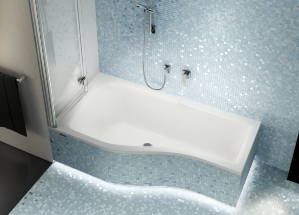 hermoso baño-ducha de diseño de la combinación baño