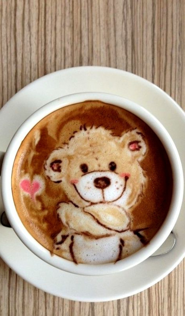 कॉफी फोम महान विचार के छोटे भालू