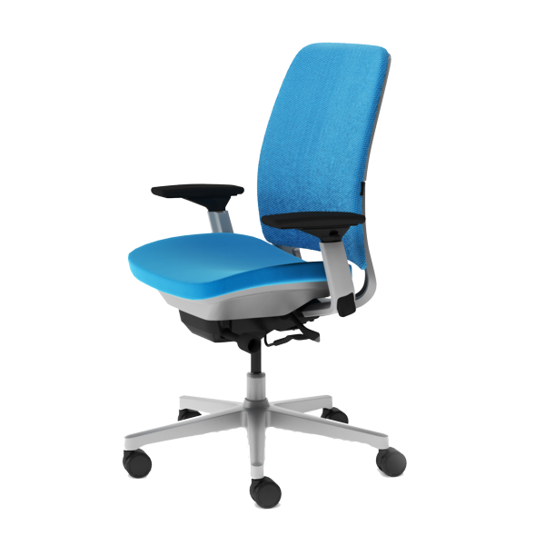 舒适的转椅，用现代的设计，淡蓝色