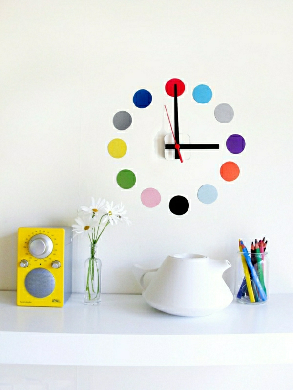 Creative design mur mur créatif design avec cool horloge murale