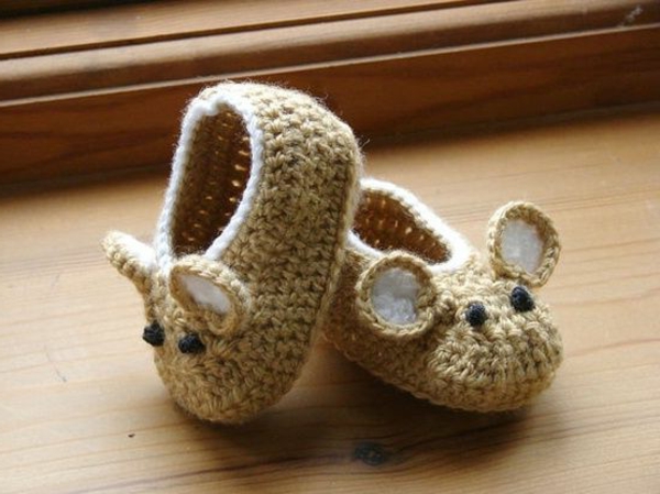творчески идеи--плетене на една кука и за гледане на една кука-бебешки обувки-с-красив дизайн