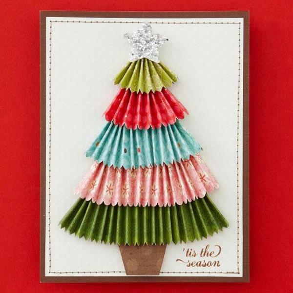 रचनात्मक-सुंदर क्रिसमस कार्ड के लिए-Selbermachen-