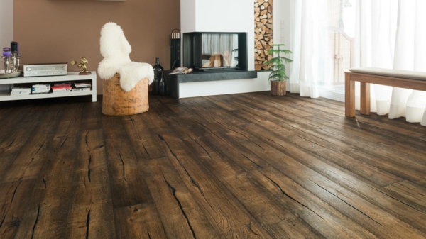 rustique-floorboard-chêne-rustique brun tabac