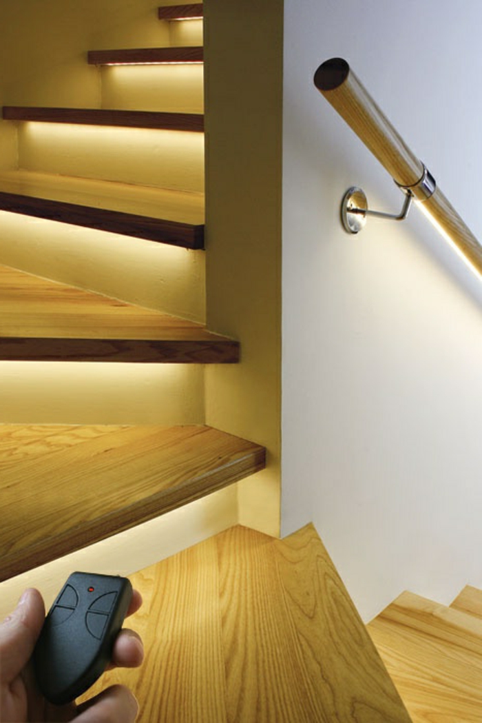 iluminación de la escalera de madera llevado-beautiful-escaleras