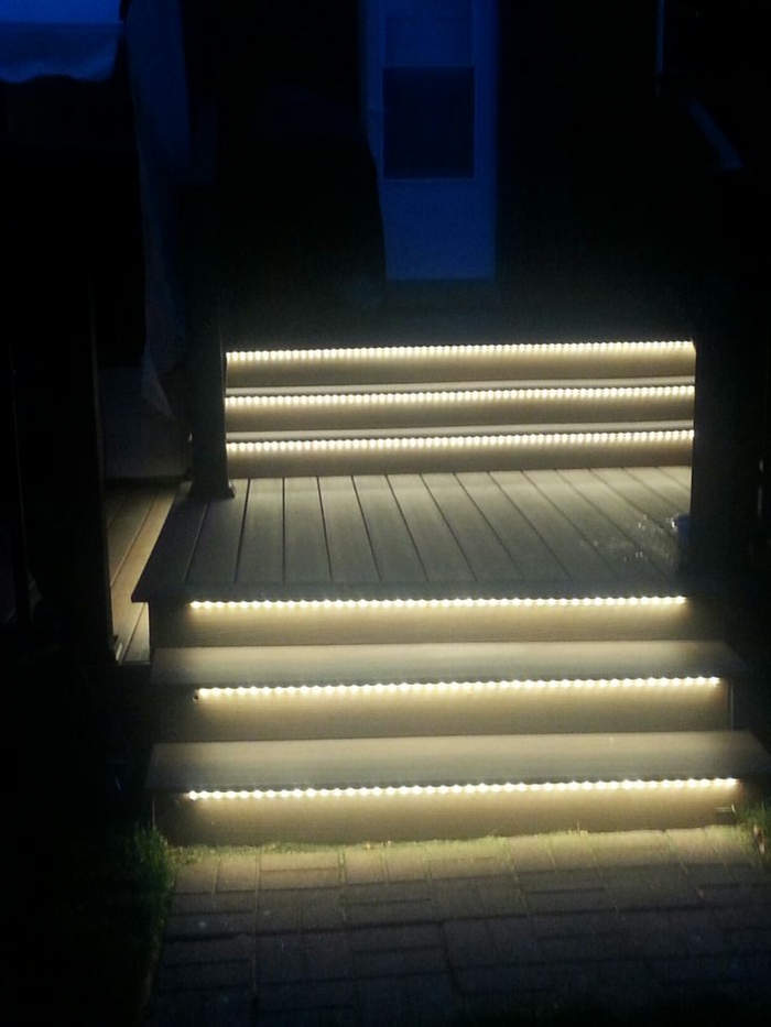 colores de la escalera-contraste de iluminación LED