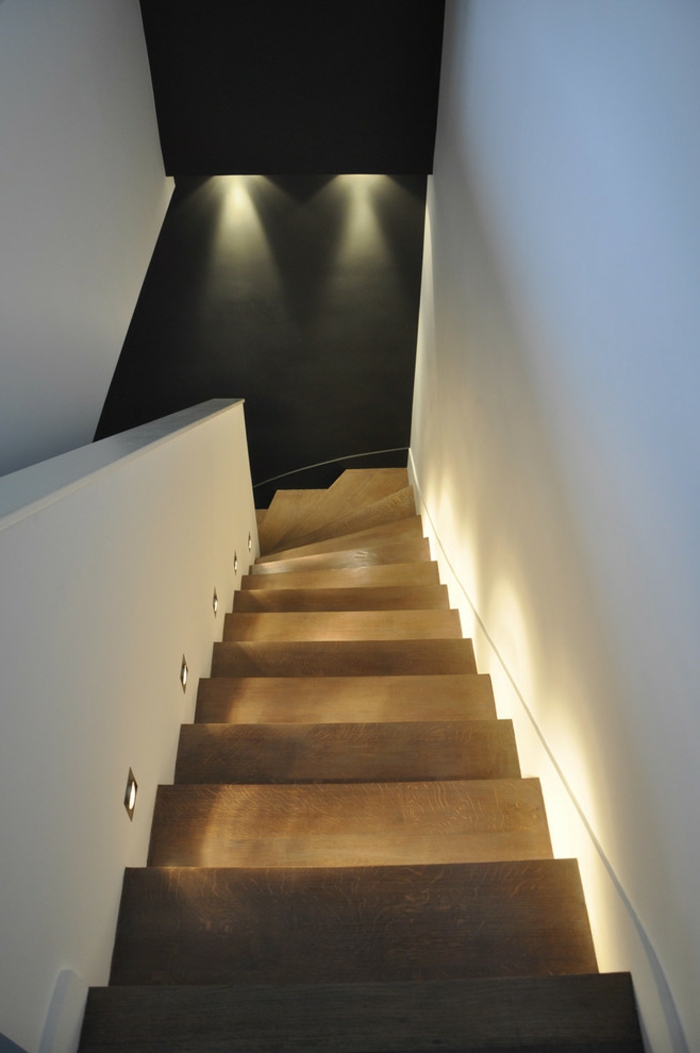 водена осветление на стълбище-модерен и креативен--архитектура