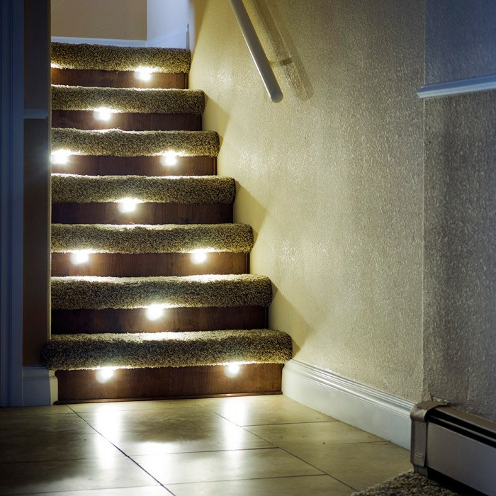 escalera de iluminación led-hermosas-luces