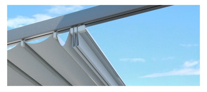 configurador-sistema Leiner-pérgola techo plegable resistente a la intemperie