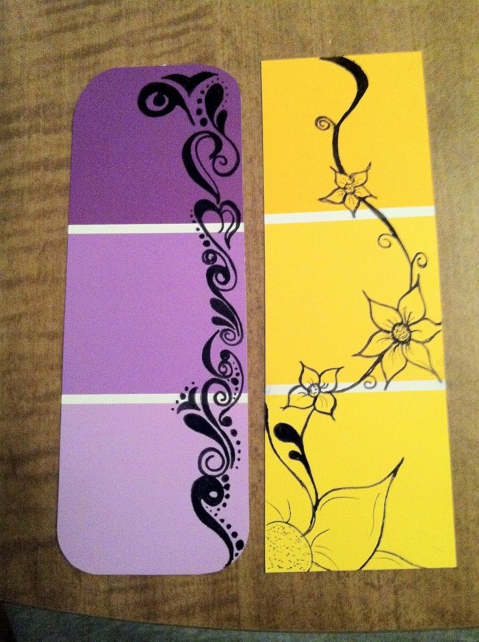 书签 - 打造黄色和紫色，结合