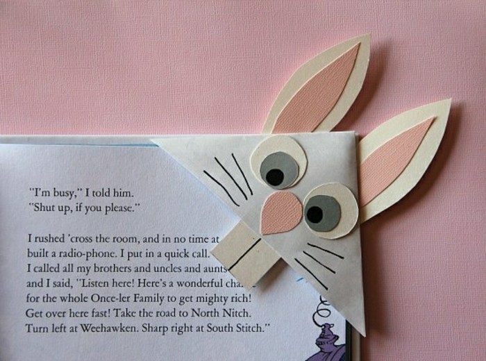 बुकमार्क-टिंकर-खरगोश-आंकड़ा ओरिगेमी