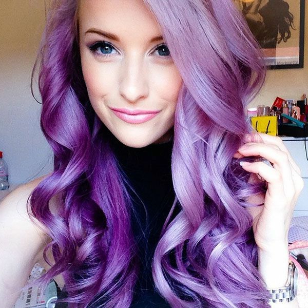 紫色卷发 - 非常酷 - 很好看