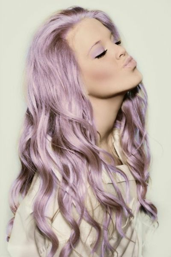 紫色头发超漂亮的发型 - 现代的外观