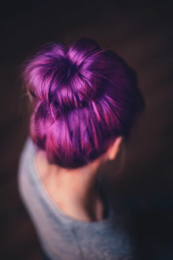 紫色的头发，伟大的发型 - 现代出现
