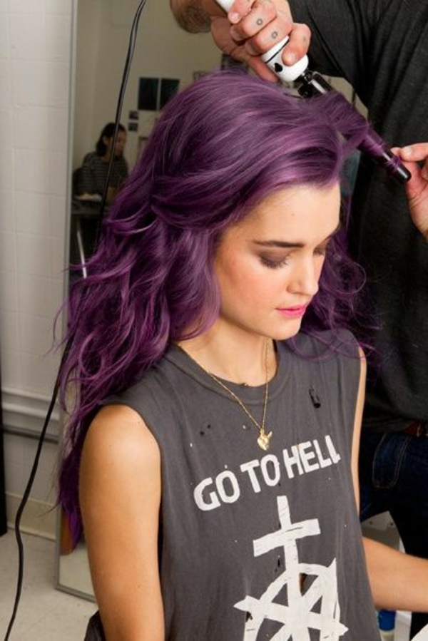 紫色头发随你-A-卷曲的发型决策