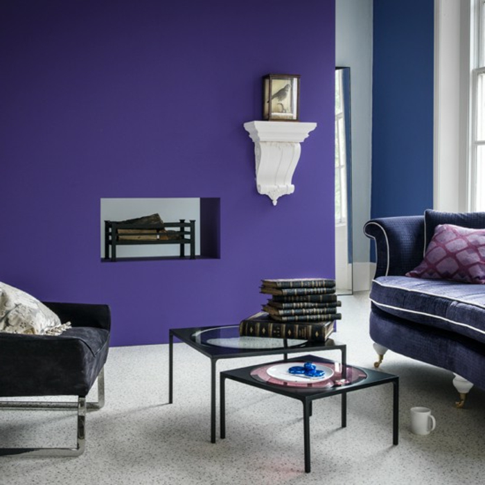 紫色壁纸 - 现代内饰
