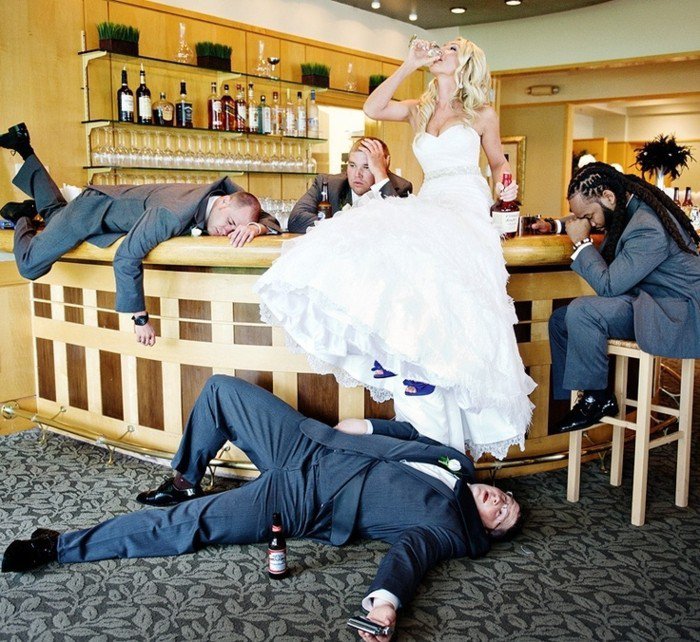 drôles de photos-le-ivre mariage mariée