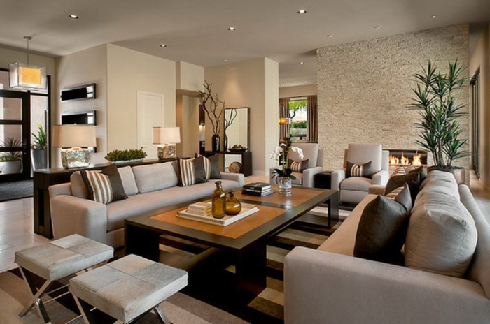 luxus-nappali-vonzó design-bútor-in-szürkésbarna színű