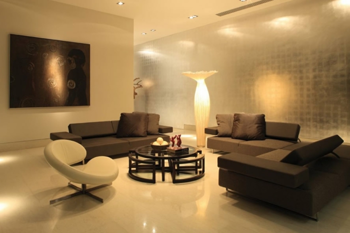 luxus-nappali-érdekes-design-barna kanapék