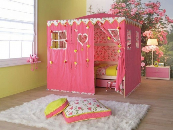 महिला-बच्चों के बेडरूम-मूल बिस्तर वाले मॉडल की तरह एक छोटे से घर में-साथ नज़र-महान बच्चों-फर्नीचर