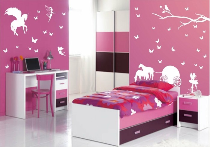 κορίτσι-ταπετσαρία-in-madchenzimmer Gorgeous Rosy-τοίχο σχεδιασμός