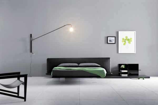 mágnes ágyas hálószoba-design ötlet-fekete