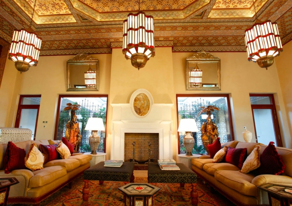 Marokkói bútorok-nagy belmagasságú-a-hálószobában