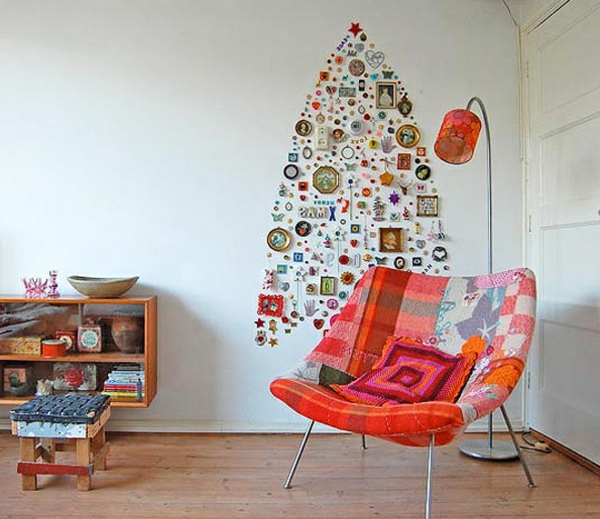 عيد الميلاد شجرة زينة-الأفكار الحديثة مومنتو-دبس إلى الجدار حجمها