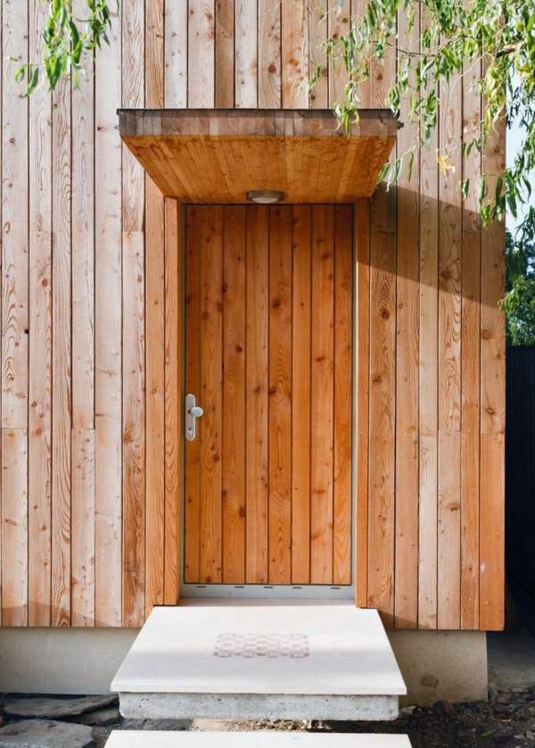 σύγχρονη ξύλο ιδέα τέντες πόρτα