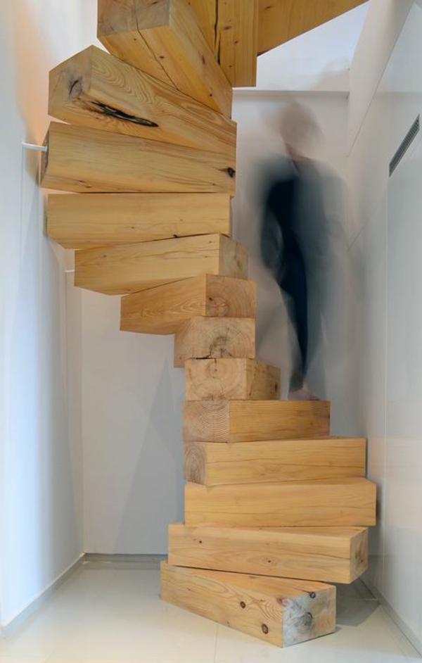 Σύγχρονη Interior Design εσωτερική σκάλα από ξύλο σύγχρονη μονάδα
