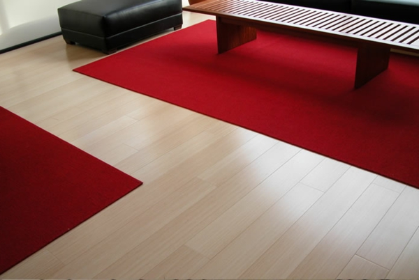 tapis modernes tapis rouges - conception de table
