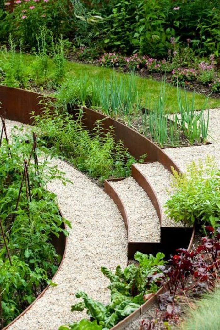 moderno diseño-con-grava jardín