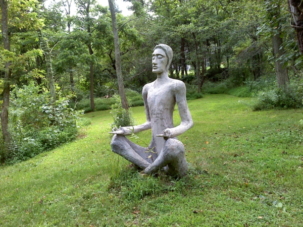 Moderno-jardín esculturas-yoga