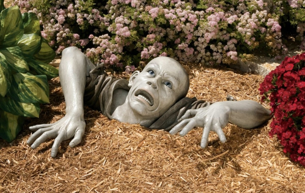 Moderno-jardín esculturas-zombie