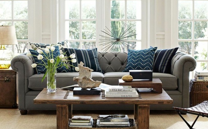 modern tervezésű-nappali-hatás teljes kinyitható és dekoratív párnák