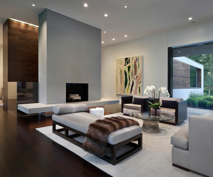 mobilier moderne intérieur et plafonniers élégants