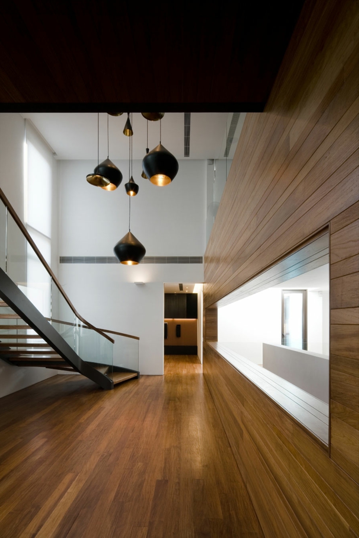 aménagement-beau-sol de bois moderne intérieur